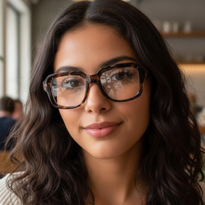 Women's eyewear, men's and women's fashion square oversized glasses