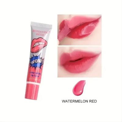 Rouge à lèvres Tear Lipstick Gloss longue tenue, imperméable et incolore, aspect naturel, pastèque, 1 pièce