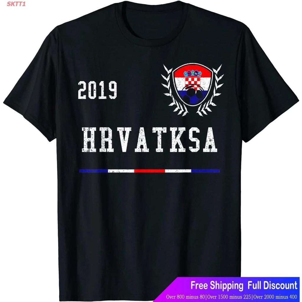 Croatia Croatian Football Soccer Jersey 2019 T-Shirt Graphic Retro Vintage 3D Print Men Women Unisex Short Sleeve Round Neck