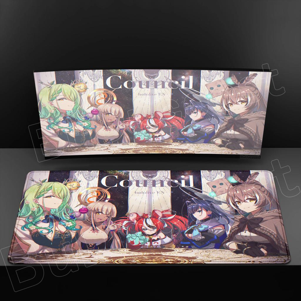 Game Office Accessories Non-Slip Rubber Edge locking Speed Large HD Kawaii Laptop Mat Hololive Hakos Baelz Mouse Pad Desktop Rug