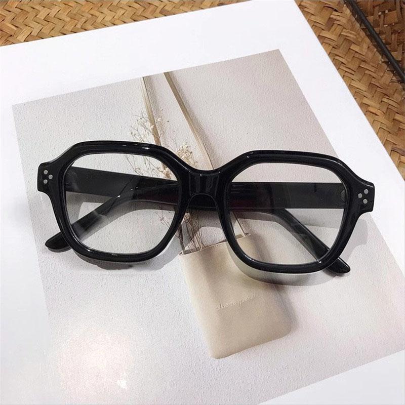 2PCS Vintage Leopard Black Frame Glasses Women Men Anti Blue Light Lens Eyeglasses Spectacles Makeup-free Eyewear Accessory
