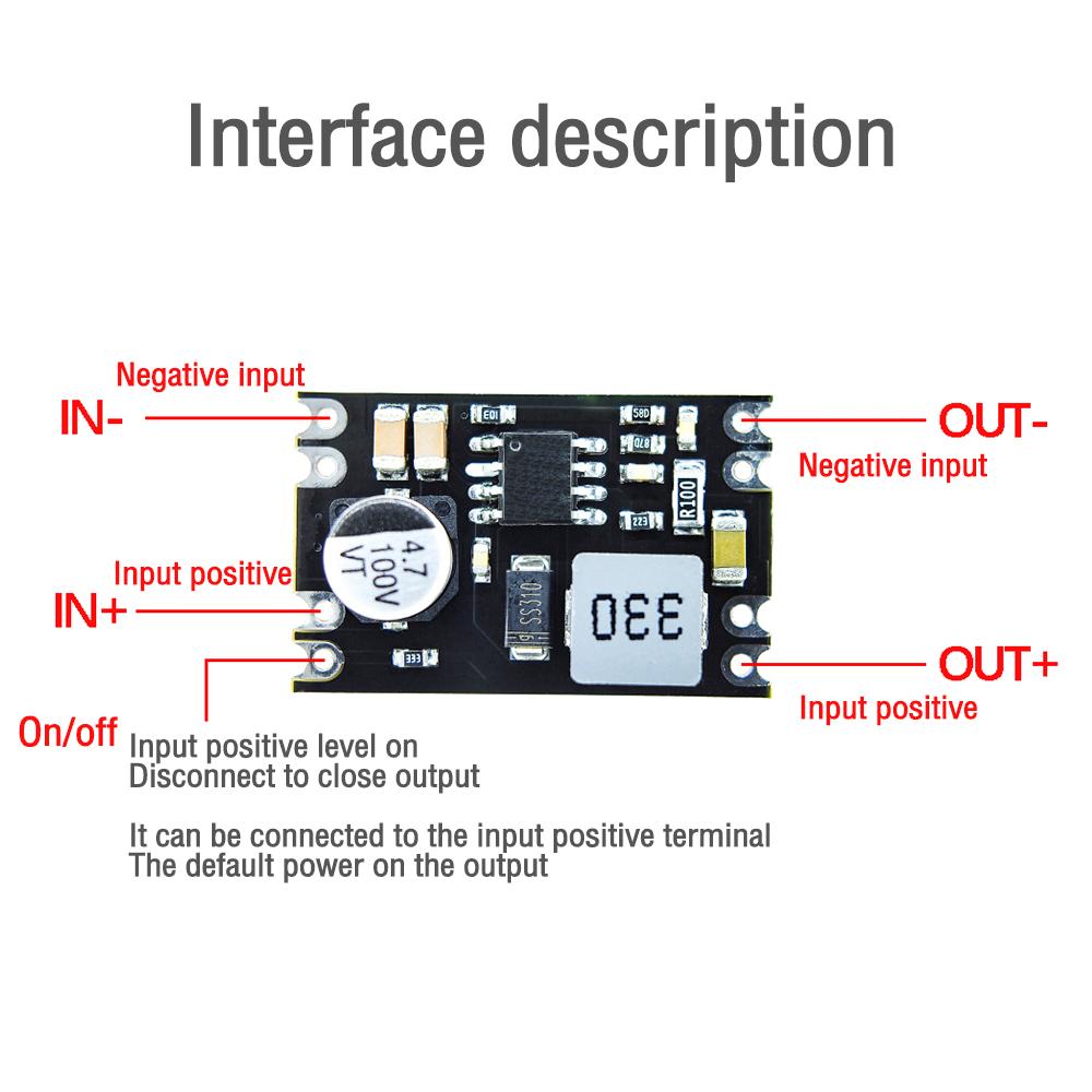 DC-DC Step Down Module 6V/10V 13V 25V 100V to 5V 9V 12V 24V Output Buck Module 2A Buck Regulator PCBA Voltage Power Converter