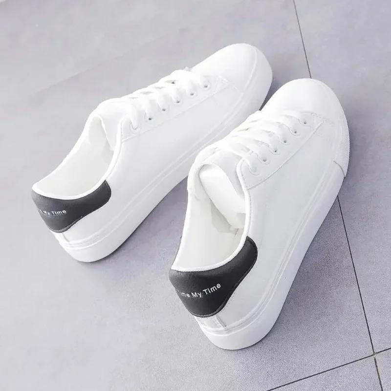 Women's Vulcanize Shoes White Shoes Women Running Spring Autumn Fashion Breathable Lace-Up Casual Sneakers Zapatos De Mujer