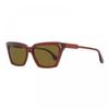 Victoria Beckham Sonnenbrille Cat Eye Vollrand Roter Rahmen Und Braune Linse Rot