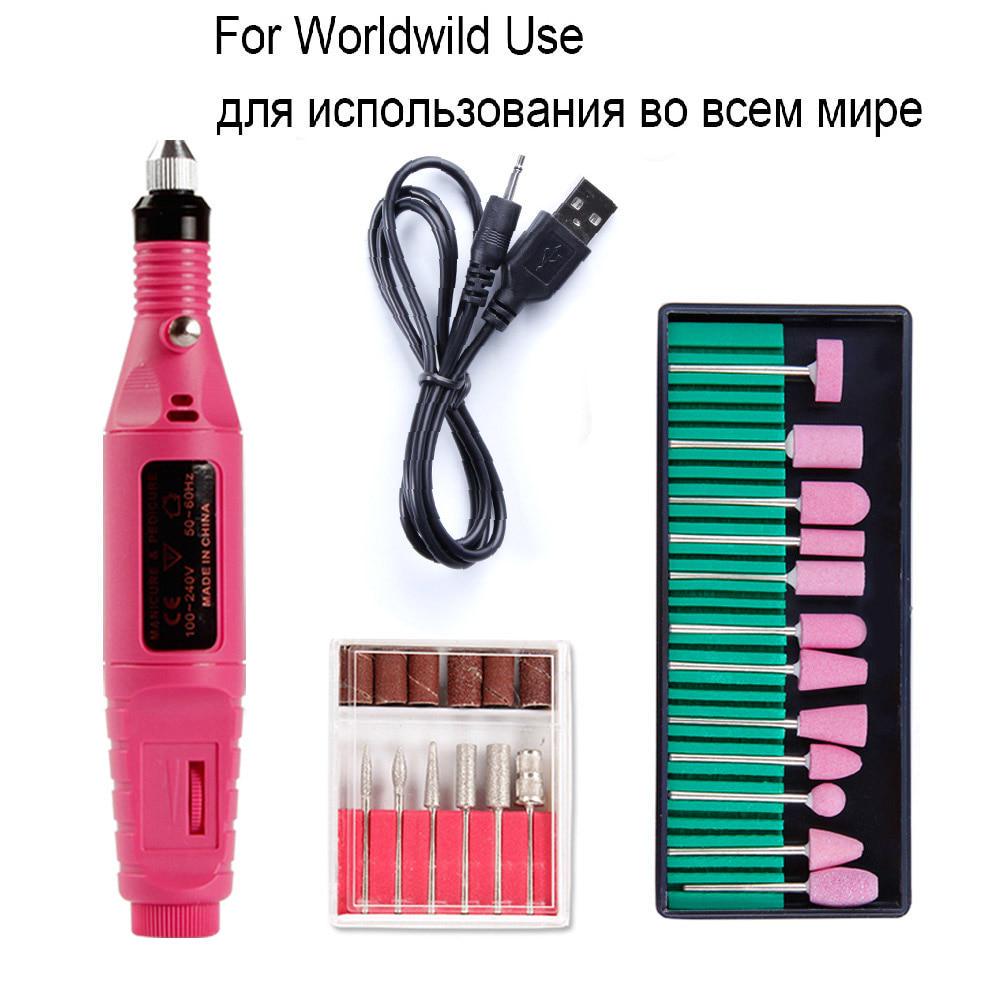 מכשיר מניקור חשמלי מקצועי לליטוש טחינת מקדחי סט מכונת פדיקור