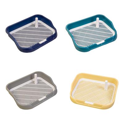 Dog Potty Tray for Indoor Porch Floor Dog Potty Pan Pet Training Toilet with Grid Mesh Dog Litter Box for Doggy Dog Puppy