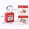 Custom Mini Coloured Loto Safety Padlock Waterproof Steel Shackle with Master Key Lockout Tagout CE Certified 1 Year Warranty