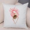 Cute Watercolor Ballerina Cushion Cover Pink Tutu Design Soft Throw Pillow Home Sofa Bedroom Decor Gift for Girls xcm