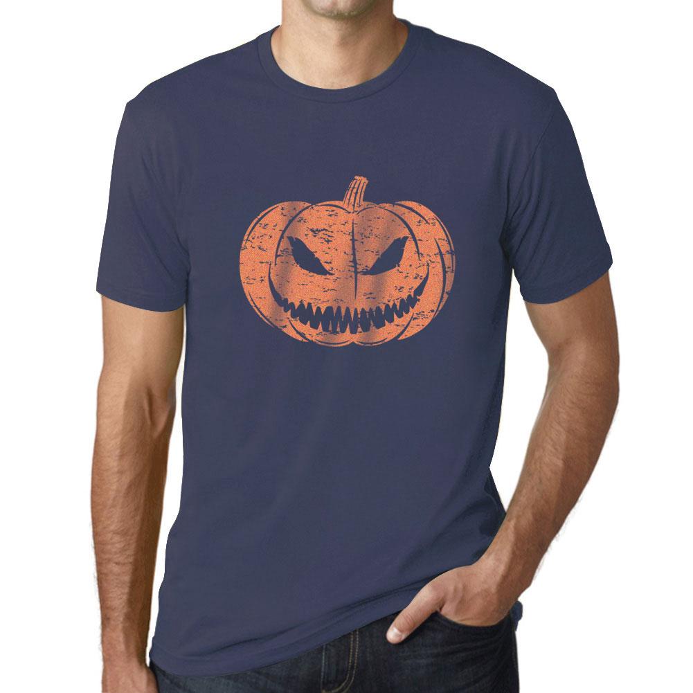ULTRABASIC - Homme T-shirt Graphique Visage Citrouille Mignon Occasionnel Automne Halloween