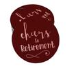Inkdotpot Pack Of 100 Real Gold Foil Paper Tags Cheers To Retirement Favor Hang