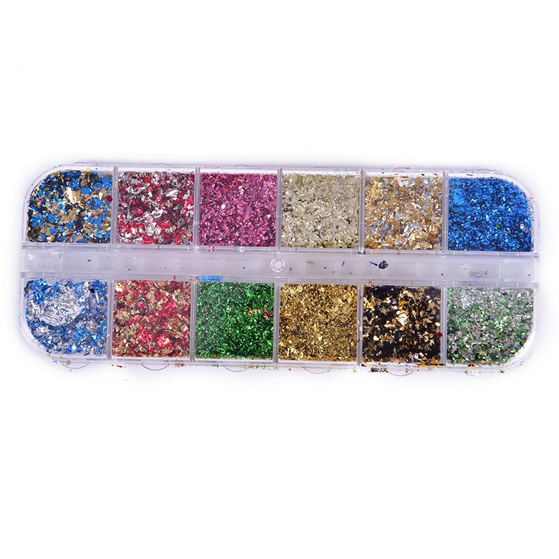 8G Nail Art Glitters Snowflake Sequins Rainbow Laser Nail Art Sequins