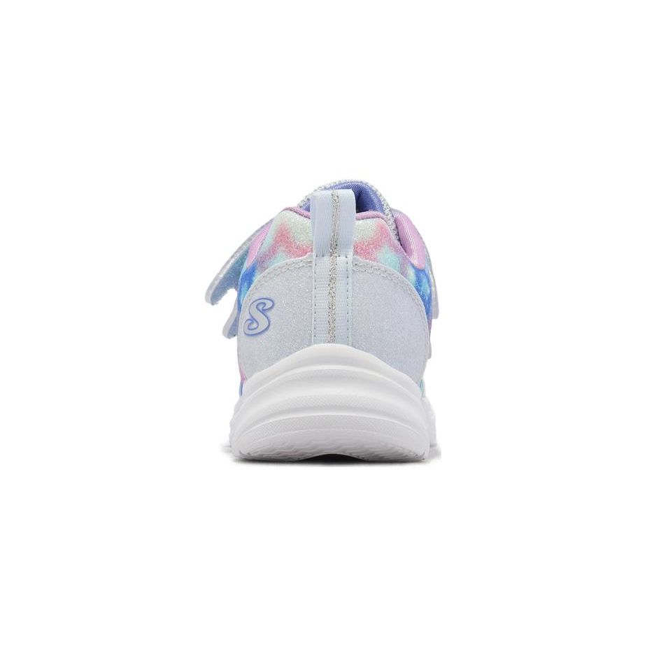 Skechers S Lights Glimmer Kicks Lightweight Durable Low Top Walking Shoes Baby sneaker Blue Purple 303260-NLBLV