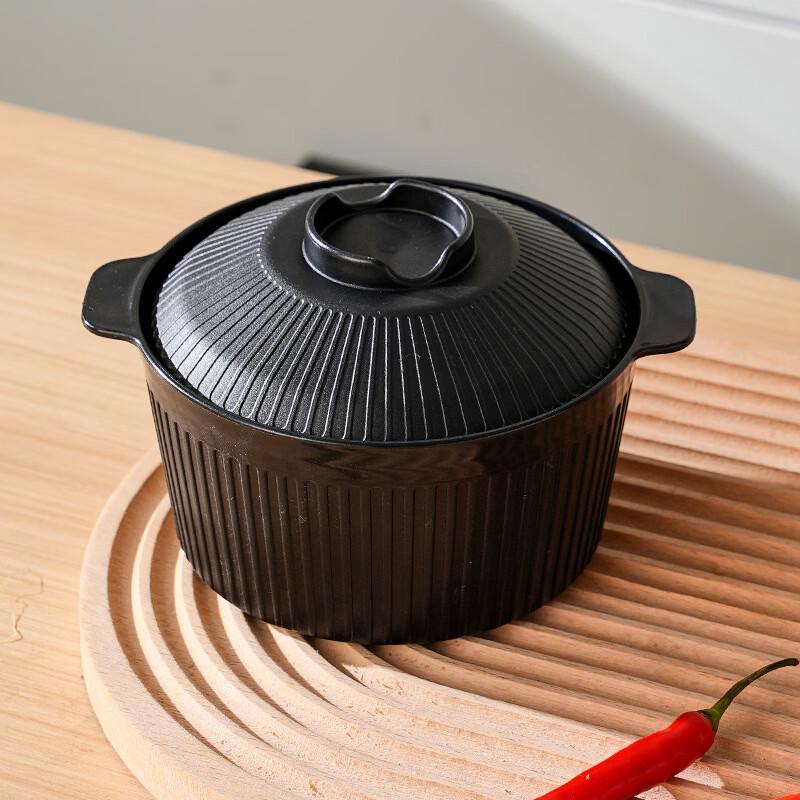 ZISIZ Household Stackable Enamel Rice Bowl Set