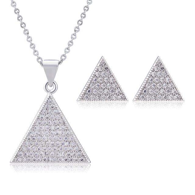Schmuck Frauen Halskette Ohrringe Set Luxus Qualität Luxe Zubehör Feine Zirkonia Champagner Mode Jewelri Cubic Hohe Großhandel