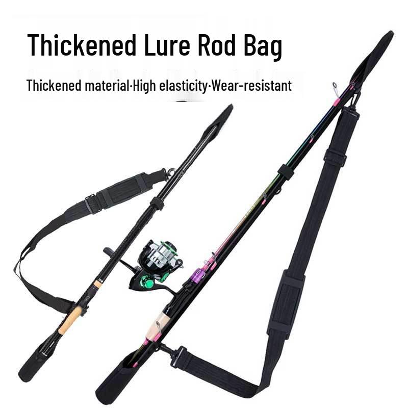 Lightweight Lure Rod Bag with Protective Sleeve, Strap, Rod Cap, and Storage Bag