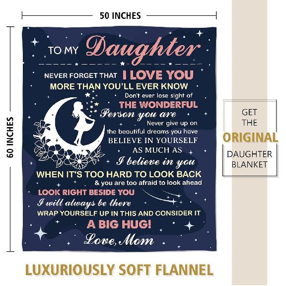 SteadStyle Gifts for Daughter from Mom, Daughter Gifts Blanket for Mothers Day, Idea Daughter Birthday Gifts, Daughter Gifts for Mothers Day,