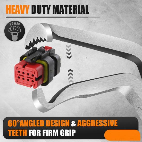 Electrical Disconnect Pliers with Ergonomic Handle Portable 60-Degree Bend Electrical Connector Disconnect Pliers Automotive Tools