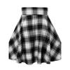Checked Lace Up Slim a-Line Skirt Plaid Lace Up Slim Fit A- Line Skirt