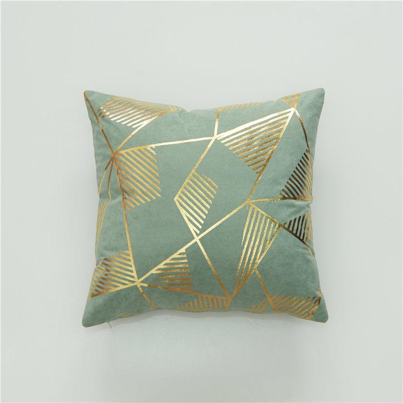 Home Pillowcase, Lamb Velvet Geometric Bronzing Pillowcase, Multi-color Optional Cushion Cover