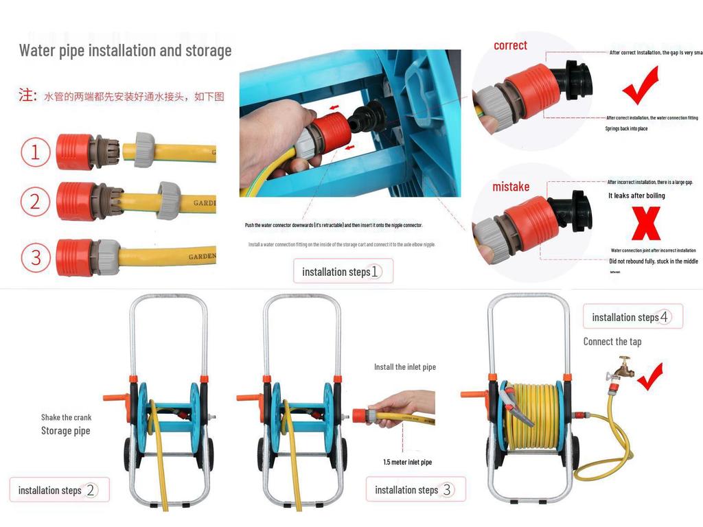 Garden Hose Reel - 30m Easy Storage, Hot Seller, Customizable Colors