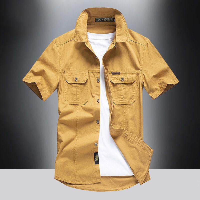 Männer Taschen Shirts Sommer Kurzarm Shirt Casual