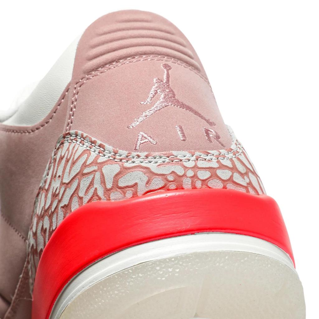 Womens Air Jordan 3 Retro 'Rust Pink' (women's sizes) Sail / Rust Pink / White / Crimson Vintage Basketball Shoes CK9246 600