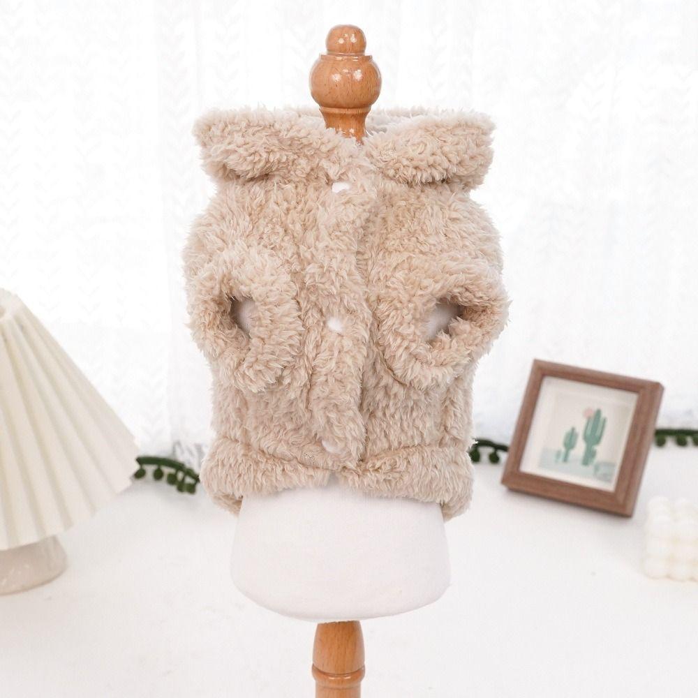 Autumn Winter Pet Puppy Cat Clothes Plush Jacket Fashion Coat