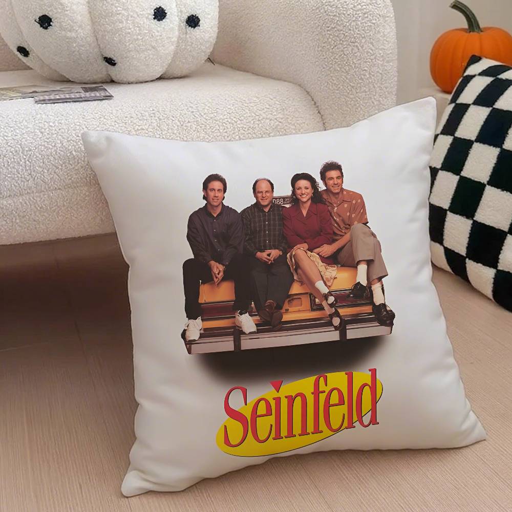 Vantage Movie S-Seinfeld Kissenbezug Anti-Hausstaubmilben Kissenbezug Unsichtbarer Reißverschluss Seidig Kurzer Plüsch Sofakissenbezug