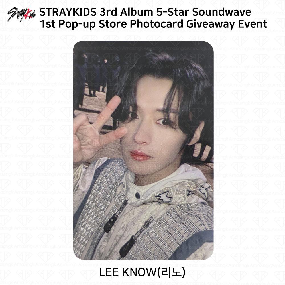 

Третий мини-альбом Stray Kids 5 Star Soundwave Pop Up Giveaway Фотокарточка Открытка Leeknow - 1st Photocard