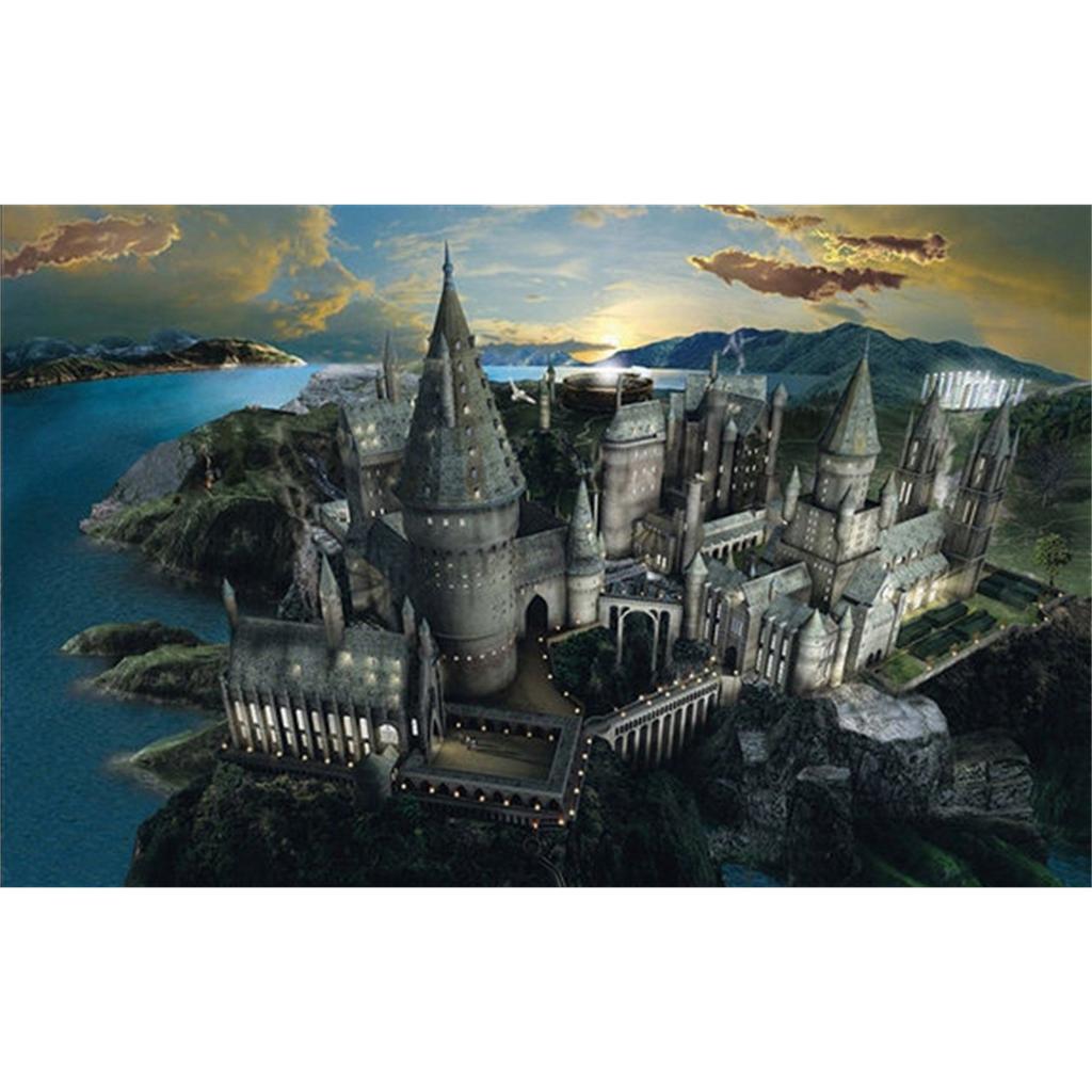 Zamek Harry'ego Pottera Magia Diamentowe Malowanie Sztuczna Mozaika Haft Krzyżykowy Łazienka 5D DIY Wzór Artystyczny Tworzenie