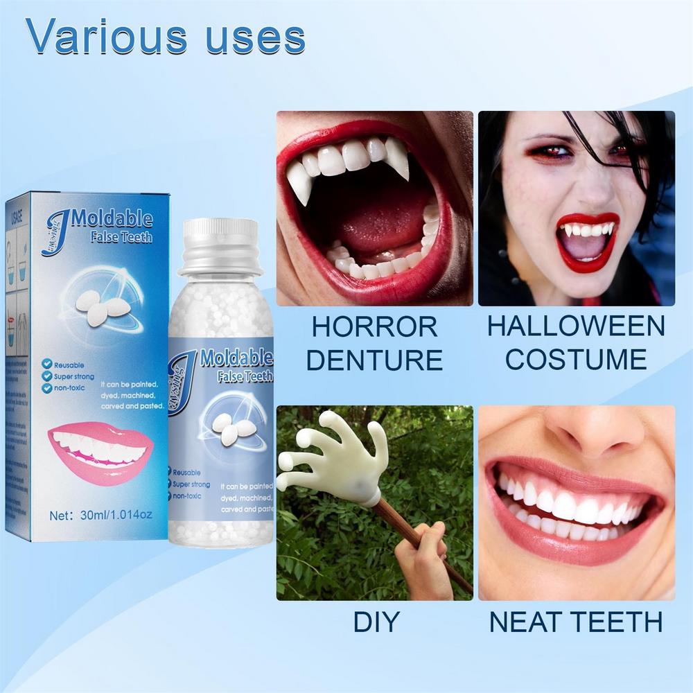 10/30ML Resin Tooth Repair Glue Shapeable Teeth Gaps Filling Solid Temporary Teeth Repair Falseteeth Glue Safety Broken Fangs