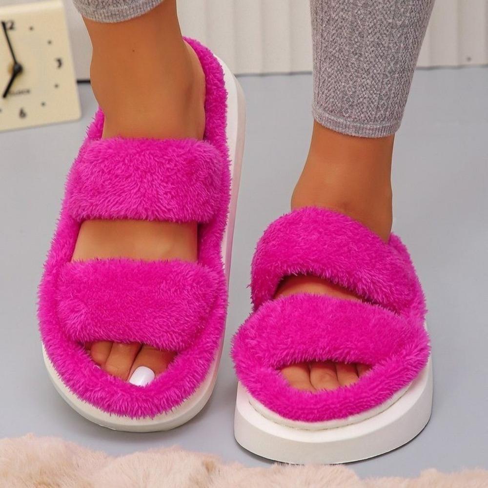 Fashion Women's Slippers 2024 New Winter Casual Thick Soled Women's Warm Cotton Shoes