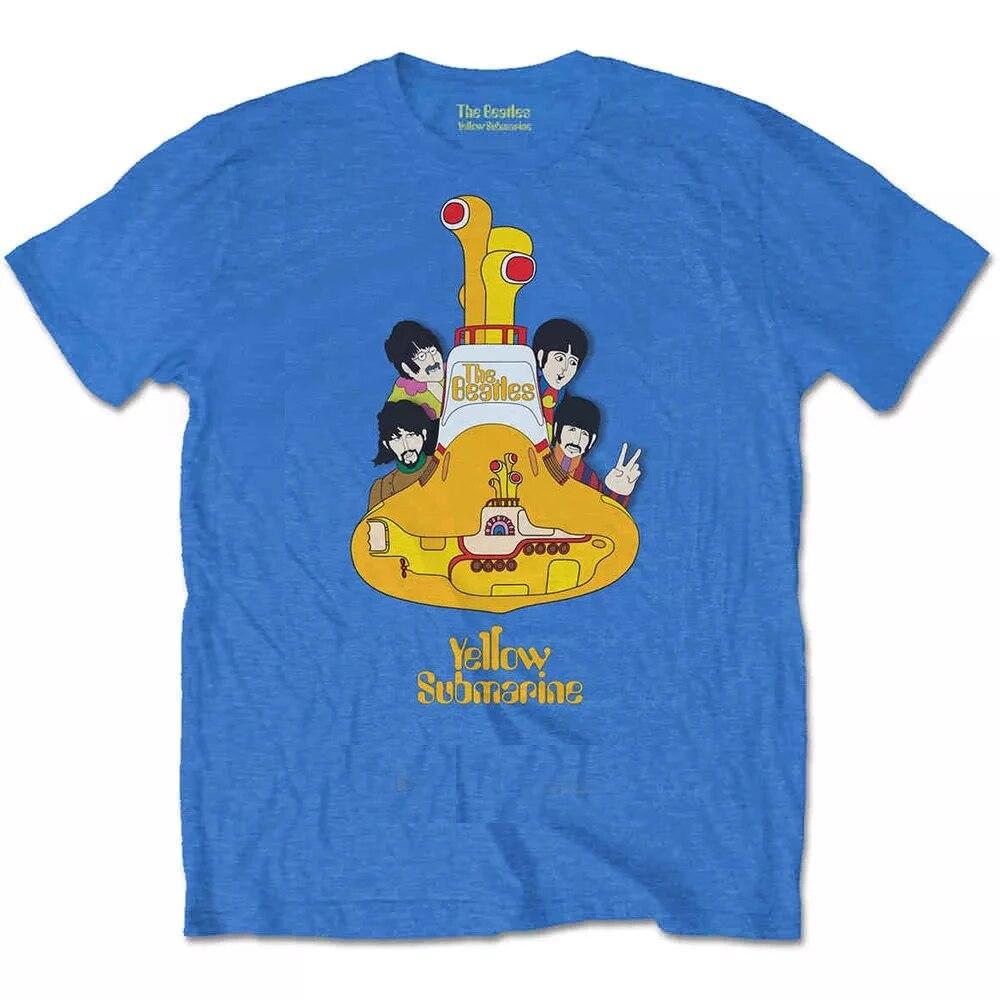 

Harajuku Fashion Yellow Submarin T Shirt Casual Oversized Tee Shirt Unisexs Streetwear Summer Tops Breathable Cotton T Shirt