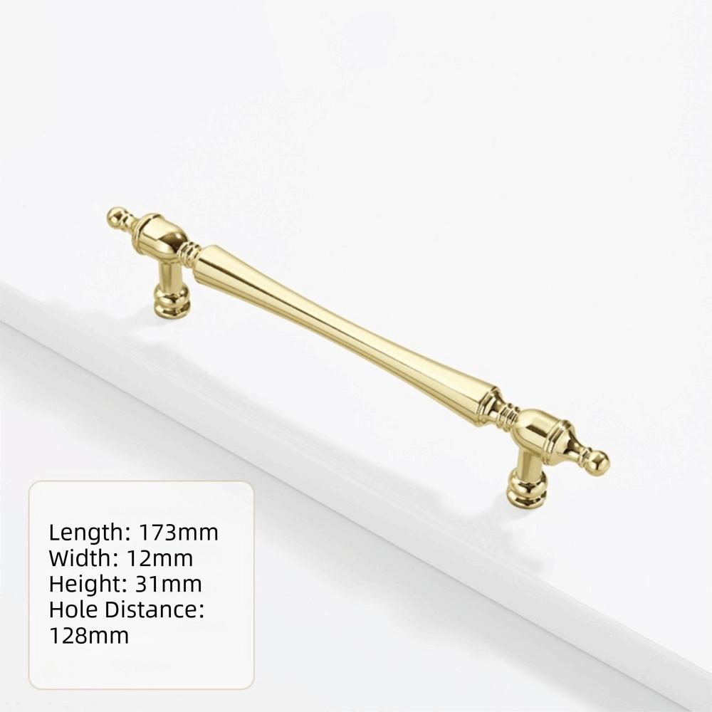 Luxury Zinc Alloy Cabinet Door Handle Long Handle Golden Finish Vintage Cabinet Pull Drawer Knob Wardrobe Door