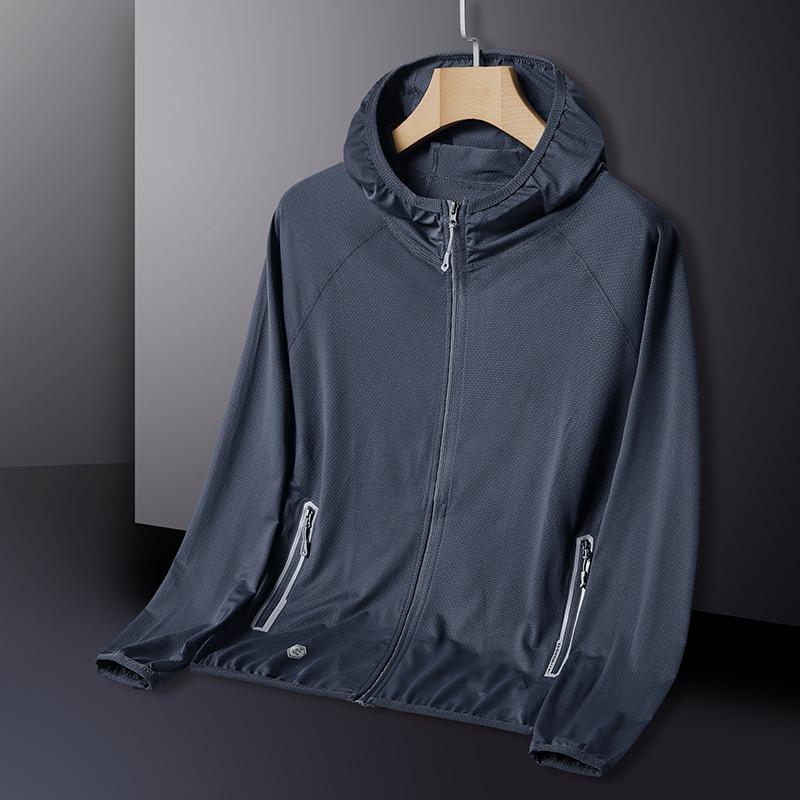 Summer UV Protection Hoodie Unisex Breathable Ice Silk Outdoor Sports Couple's Beach Street Style Lightweight Jacket