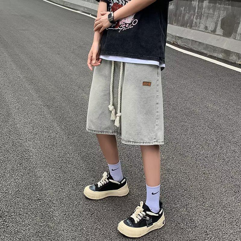 

Корейские модные мужские свободные прямые летние шорты 3XL синий