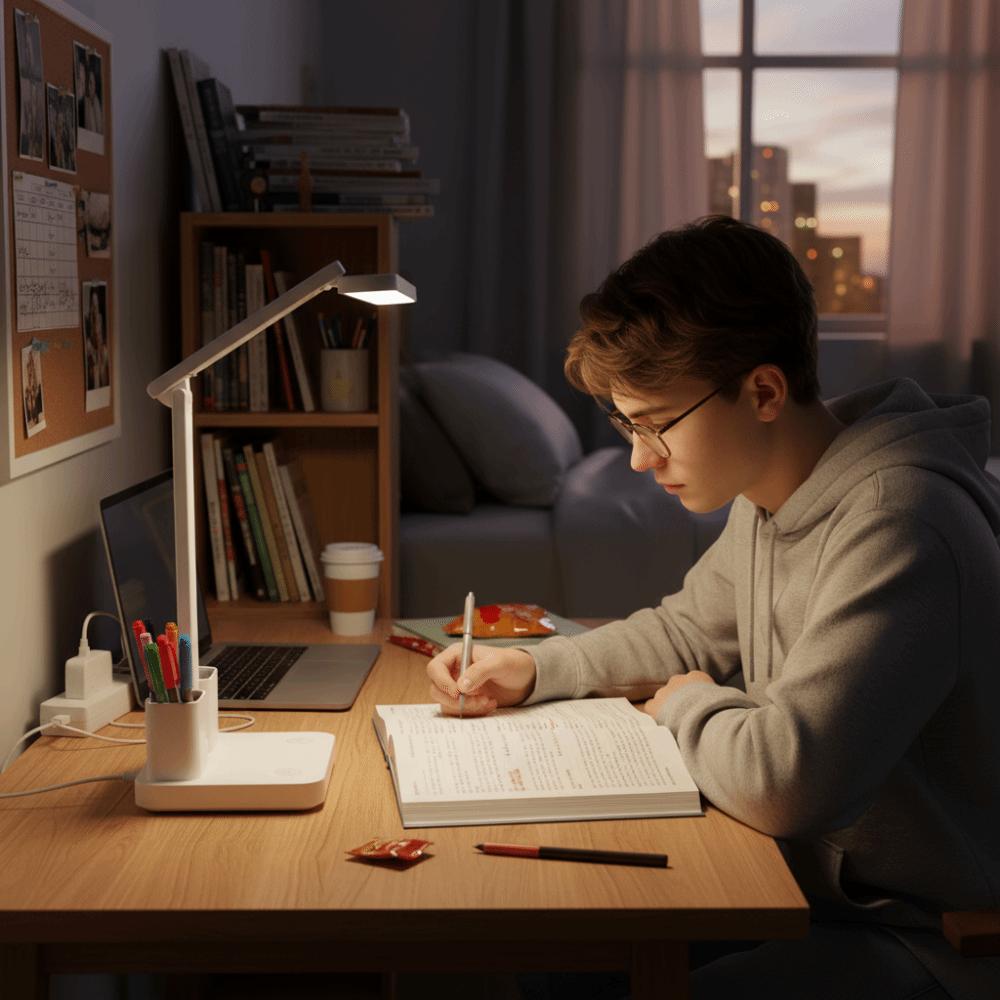Touch Control Dimmable Table Lamp Eye Protection Foldable Reading Light Desk Lamp  Bedside Use