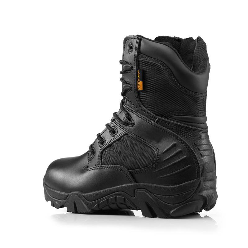 Men Military Boots Winter Leather Black Special Force Desert Ankle Combat Boots Safety Work Shoes Boots