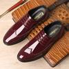 Men Pointed Toe Lether Shoes Man Business Formal Shoes Male Glossy Casual Wedding Shoes Plus Size Zapatos Hombre Casuales