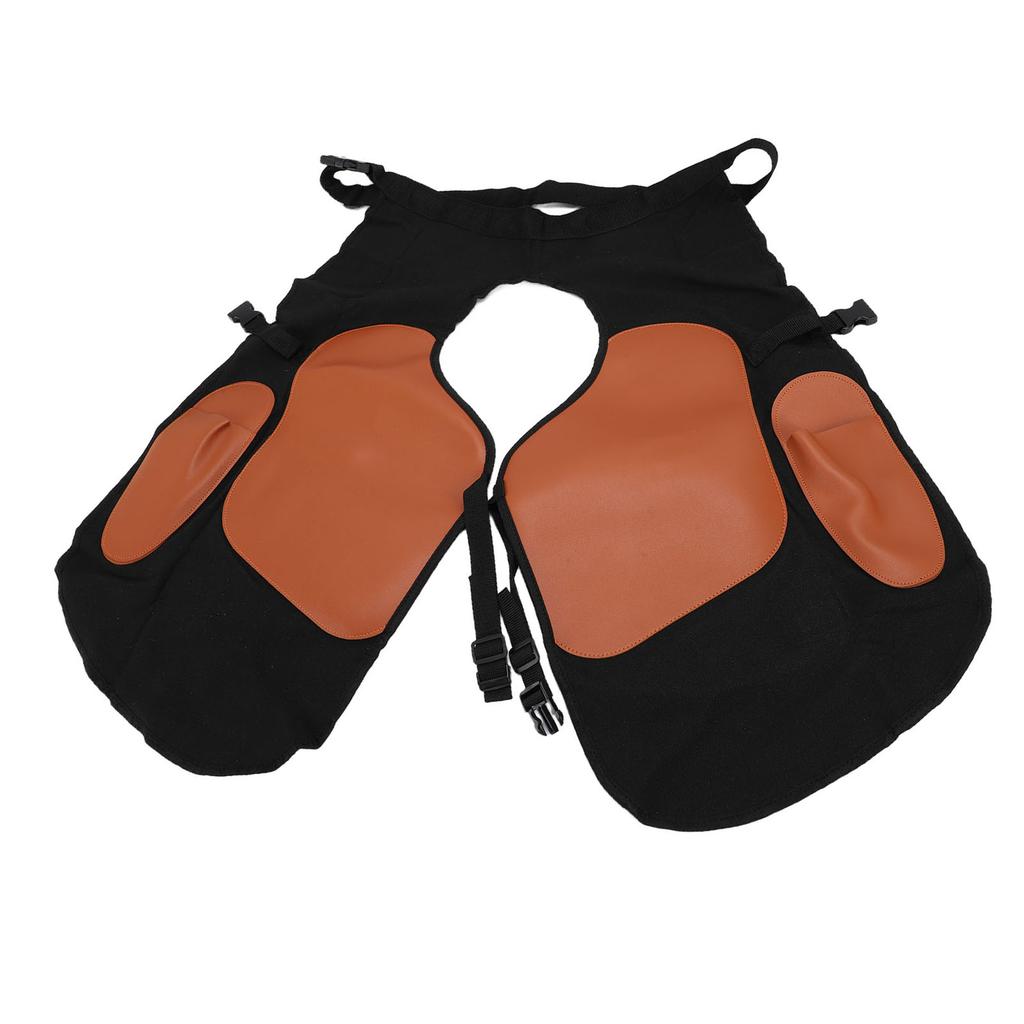 Equine Farrier Apron Adjustable Wear Proof Canvas with PU Split Leather Coating Stable Horse Grooming Protective Supplies