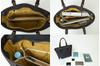 Infis Denim Tote Bag (Navy, Camel)