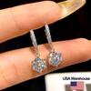 S925 Silver Fashion 1CT Moissanite Diamond Six Claw Earrings for Women Engagement Wedding Classic Fine Jewelry