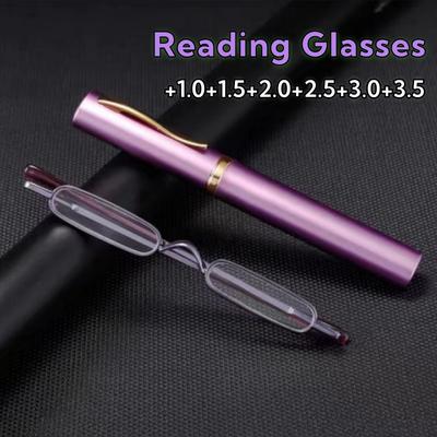 Ultra-Leicht und Tragbar Mini-Brillenetui Lesebrille Langlebige Blaulichtfilternde Brille +1,0 bis +3,5 Augenschutz