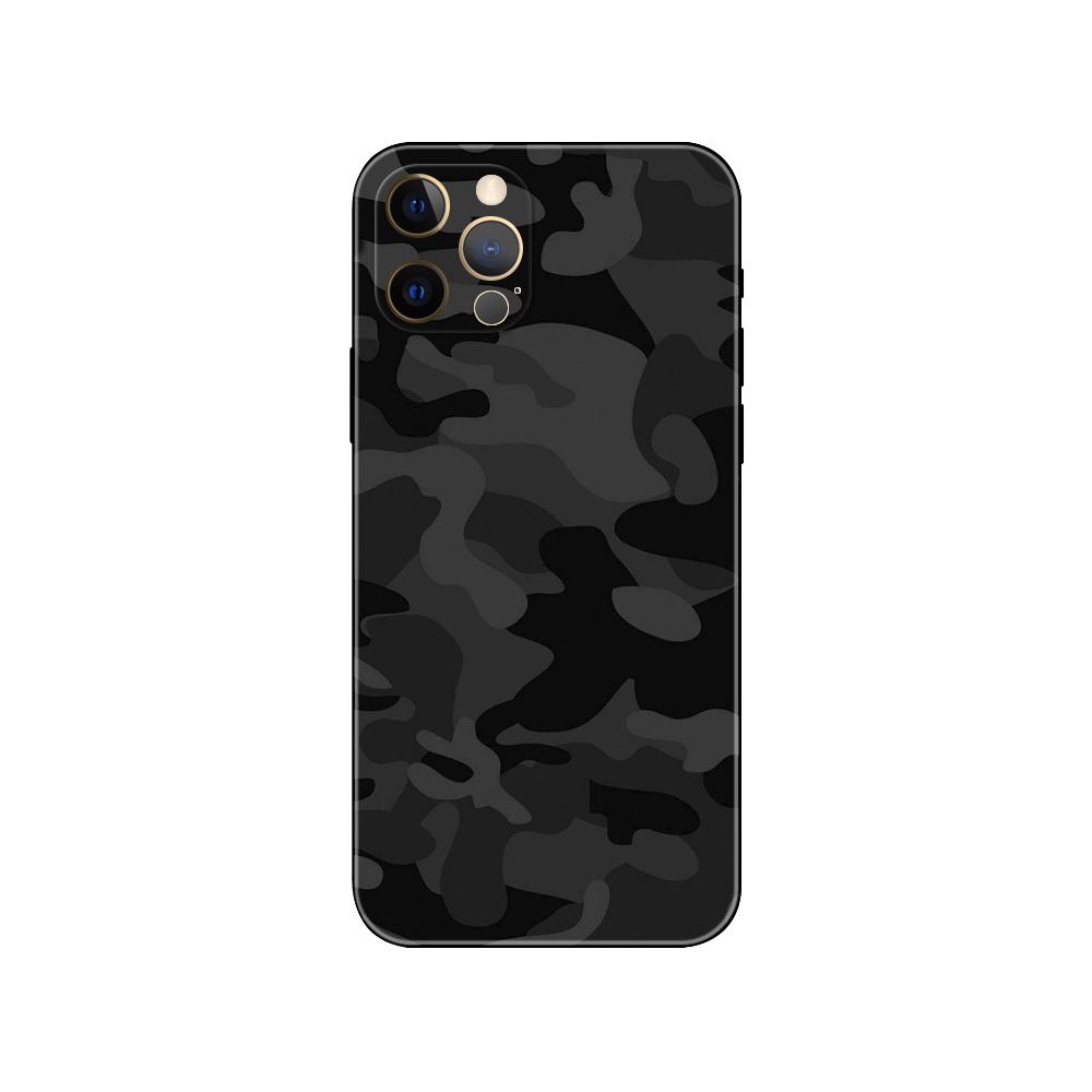 Czarne etui kamuflażowe na telefon dla iphone 5 5s 2020se 6 6s 7 8 plus x 10 XR XS 11 12 13 mini pro MAX czarne etui tylne z TPU