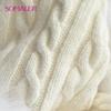 SOMALER Winter Knit Real Fur Hats for Women Real Fox Fur Earflap Cap with Fur Pom Pom Warm Knitted Ear Protection Beanies