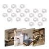 20Pcs PVC Door Handle Buffer Anticollision Mini Size PVC Door Handle Buffer 18mm Diameter Hole 31*23*13mm