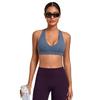 Cross-Strap Halter Neck Yoga Bra for Running and Fitness