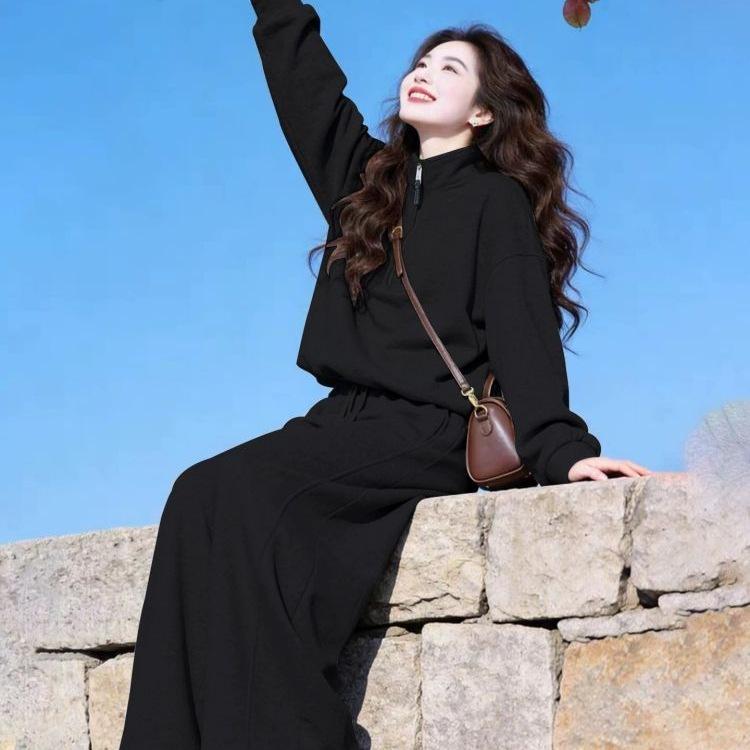 Women's Trendy Loose-Fit Two-Piece Set - Spring/Autumn Korean Style Casual Wear