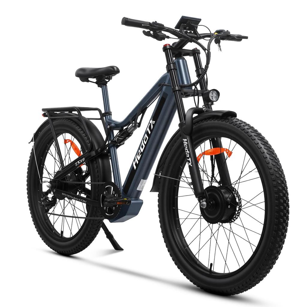 E-Bike TX29 2000W Doppelmotor 48V 19,2AH Akku, stoßdämpfender Rahmen aus Aluminiumlegierung, 27,5-Zoll Feinstreifenreifen, elektrisches Fahrrad für den urbanen Pendelverkehr.