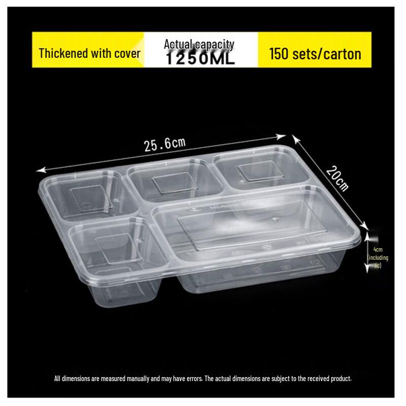 Lead Eagle Disposable Multi-Compartment Meal Prep Containers